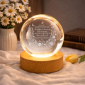 Personalized Retirement Crystal Ball Night Light, Custom Engraved Appreciation Gift for Teacher Nurse Coworker, Keepsake Decor