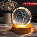 Personalized Music Teacher Crystal Ball Night Light, Custom Musical Notes LED Lamp, Choir Piano Teacher Appreciation Gift Decor