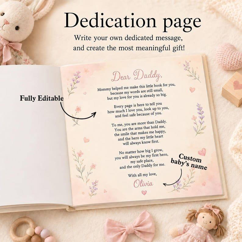 Personalized Daddy and Me Book, Custom First Hero Story Book for Kids, Father's Day Gift for Dad from Baby, Dad Keepsake for Boy and Girl