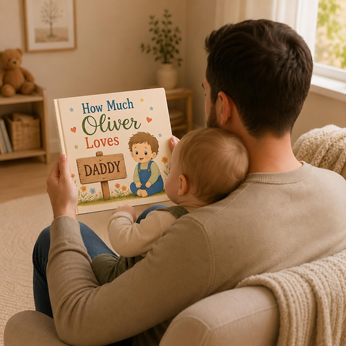 Personalised Fathers Day Book, Gift for Dad from Daughter Son, Custom Daddy Story Book, First Father's Day Gift from Baby, Dad Keepsake Gift