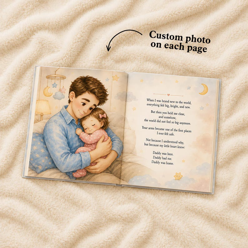 Personalized Daddy and Me Book, Custom First Hero Story Book for Kids, Father's Day Gift for Dad from Baby, Dad Keepsake for Boy and Girl