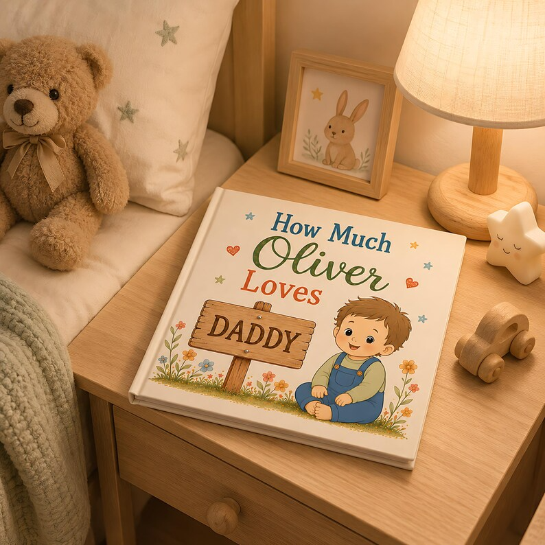 Personalised Fathers Day Book, Gift for Dad from Daughter Son, Custom Daddy Story Book, First Father's Day Gift from Baby, Dad Keepsake Gift