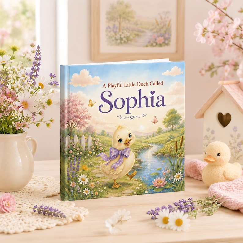 Personalized Duck Baby Book, Custom Baby Name Storybook, Silly Goose Gift, Newborn Keepsake, Little Duck Adventure for Baby or Toddler Gift