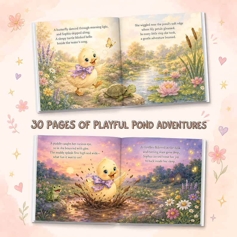 Personalized Duck Baby Book, Custom Baby Name Storybook, Silly Goose Gift, Newborn Keepsake, Little Duck Adventure for Baby or Toddler Gift