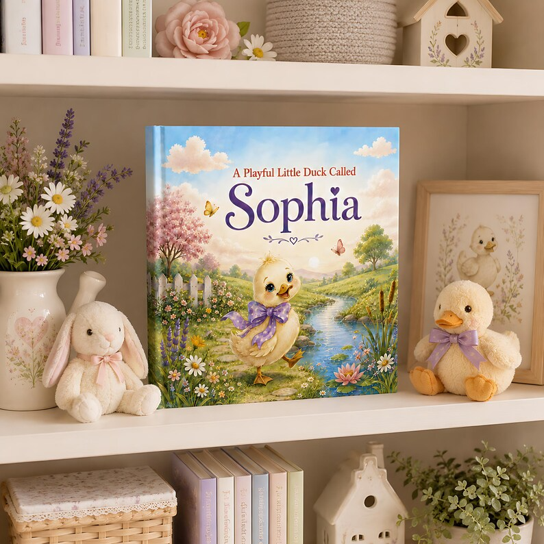 Personalized Duck Baby Book, Custom Baby Name Storybook, Silly Goose Gift, Newborn Keepsake, Little Duck Adventure for Baby or Toddler Gift