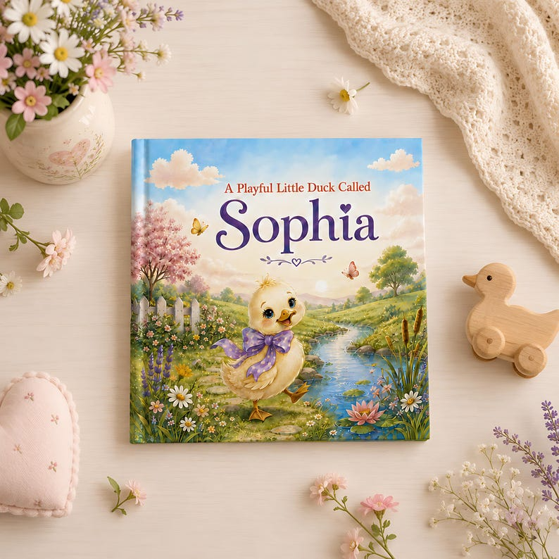 Personalized Duck Baby Book, Custom Baby Name Storybook, Silly Goose Gift, Newborn Keepsake, Little Duck Adventure for Baby or Toddler Gift