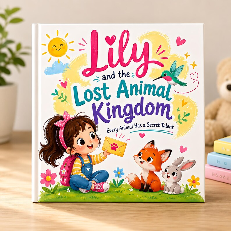 Personalized Lost Animal Kingdom Book, Custom Name Secret Talent Adventure Storybook, Secret Talent Quest Gift for Curious Kids