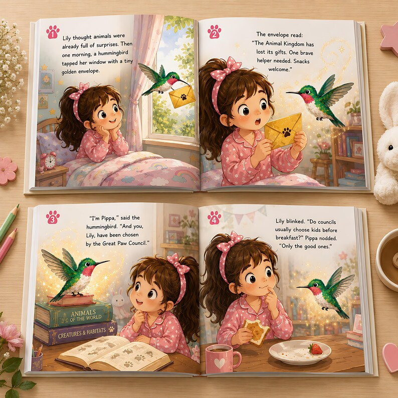 Personalized Lost Animal Kingdom Book, Custom Name Secret Talent Adventure Storybook, Secret Talent Quest Gift for Curious Kids
