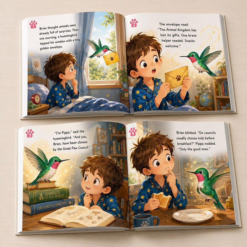 Personalized Lost Animal Kingdom Book, Custom Name Secret Talent Adventure Storybook, Secret Talent Quest Gift for Curious Kids