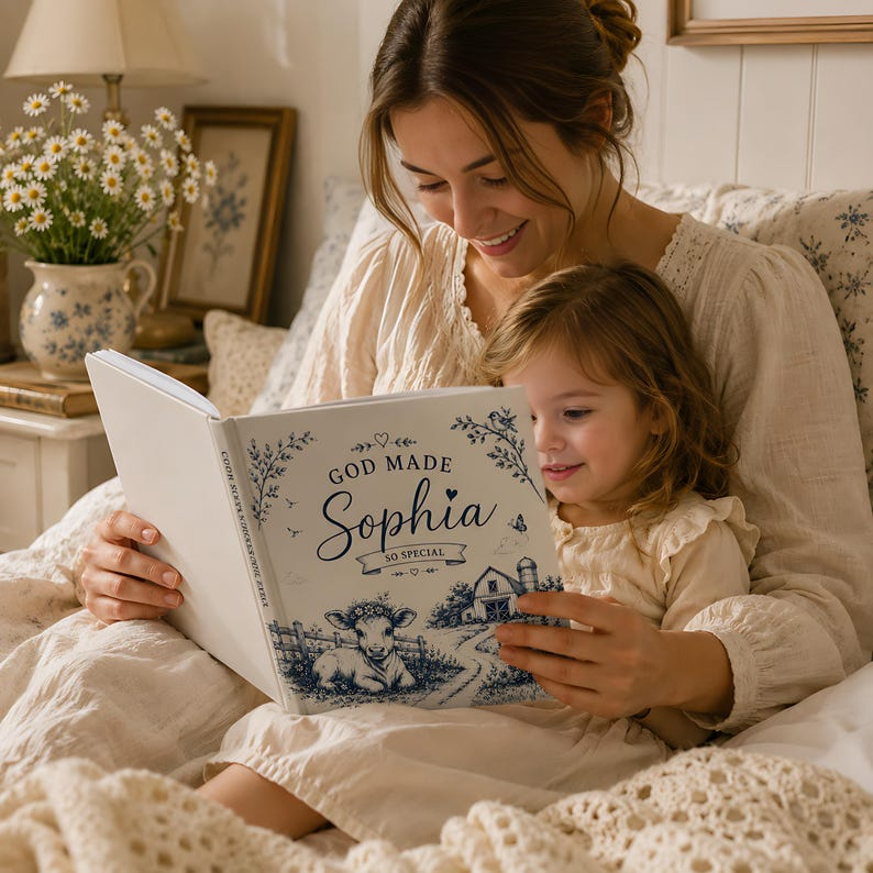 Personalized Christian Baby Book, God Made You Special Storybook, Custom Name Faith Keepsake Gift for Baby Girl, Baptism Gift