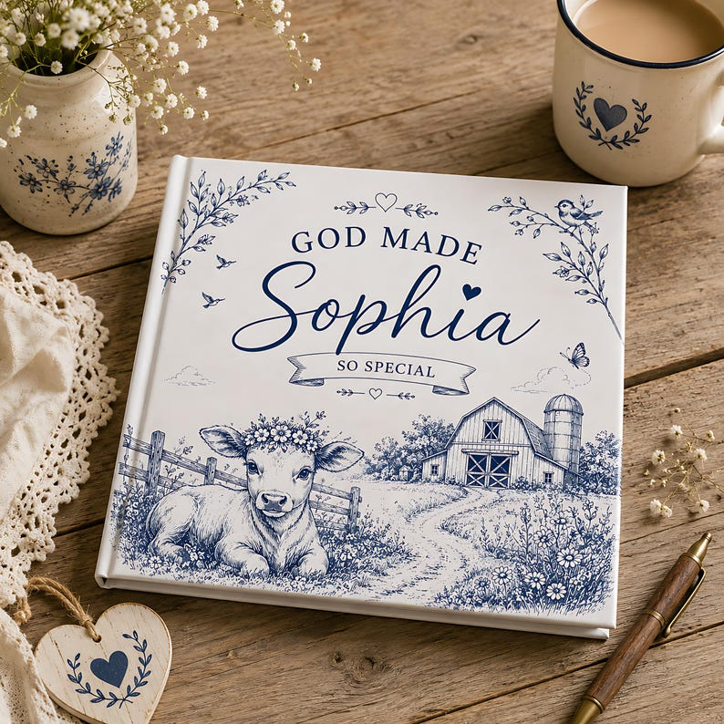 Personalized Christian Baby Book, God Made You Special Storybook, Custom Name Faith Keepsake Gift for Baby Girl, Baptism Gift