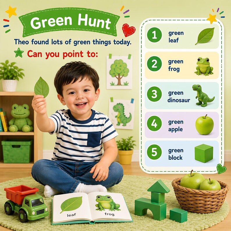 Personalized Color Learning Book for Kids, Custom Name Photo Storybook, Early Learning Parent Child Interactive Gift for Toddlers