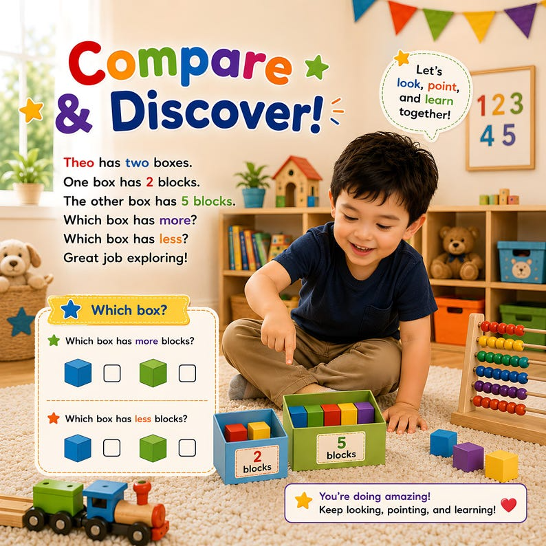 Personalized Count Point Learn Book, Custom Name & Photo Early Learning Storybook, Interactive Toddler Activity Gift for Kids Ages 2-6 Play